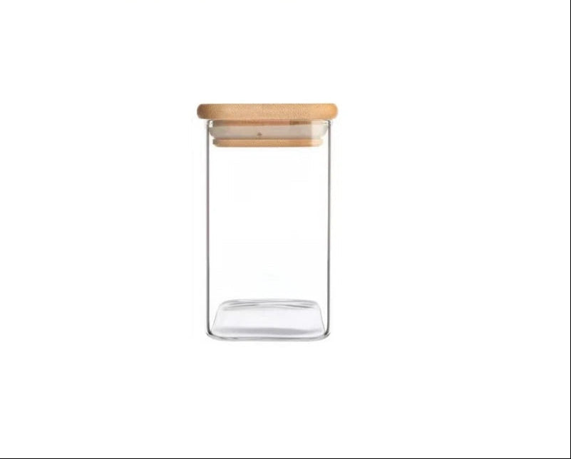 1/2/4/8Pcs, 10Oz Glass Jars with Airtight Lids, Candy Jars, Food Storage Containers with Bamboo Lids, Clear Jars